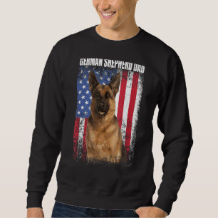 Sweatshirt Drapeau américain rétro Berger allemand père pour