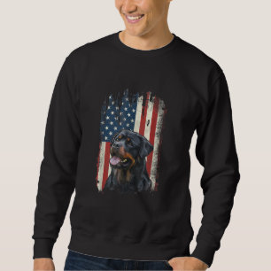 Sweatshirt drapeau américain rottweiler amoureux des chiens p