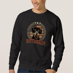 Sweatshirt Drapeau américain Rottweiler Chien patriotique amé