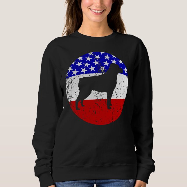 Sweatshirt Drapeau américain Rottweiler Dog (Devant)