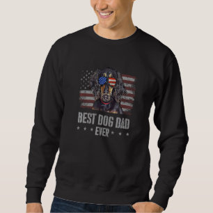 Sweatshirt Drapeau américain Saluki Meilleur Chien Papa Jamai