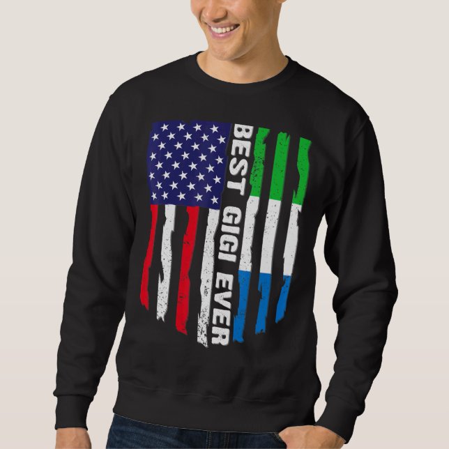 Sweatshirt Drapeau américain Sierra Leone Drapeau meilleur Gi (Devant)