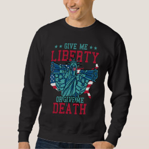 Sweatshirt Drapeau américain Statue de la Liberté Citation 4