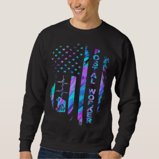 Sweatshirt Drapeau américain travailleur postal vintage Servi