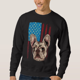 Sweatshirt Drapeau américain Usa chien patriotique Bouledogue