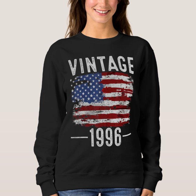 Sweatshirt Drapeau américain Vintage 26e anniversaire 1996 (Devant)