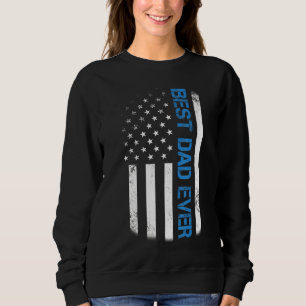 Sweatshirt Drapeau américain Vintage États-Unis Fathe
