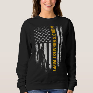 Sweatshirt Drapeau américain vintage le plus grand père appy