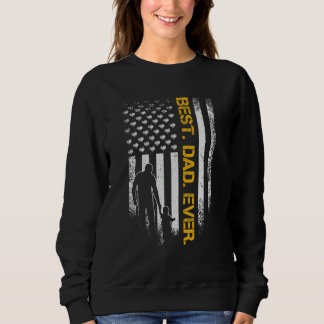 Sweatshirt Drapeau américain vintage meilleur papa jamais pèr