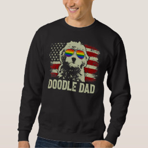 Sweatshirt Drapeau américain vintage Papa Lgbt Gay Prid