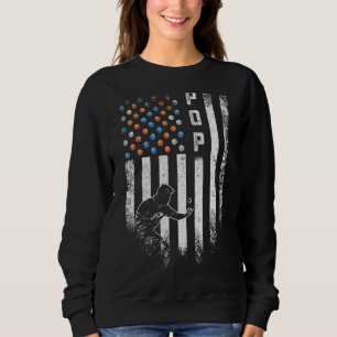 Sweatshirt Drapeau Américain vintage Proud Ping Pong Pop Tabl