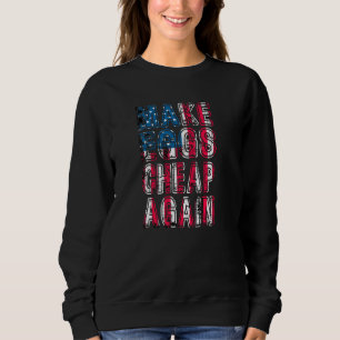 Sweatshirt Drapeau américain vintage Rendre les oeufs moins c