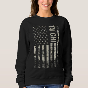 Sweatshirt Drapeau américain vintage Tai Chi