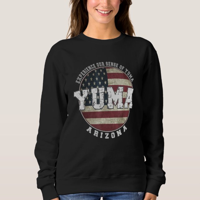 Sweatshirt Drapeau américain vintage Yuma Arizona (Devant)