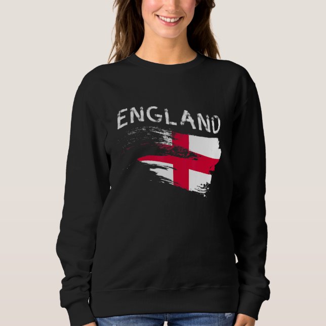 Sweatshirt Drapeau Anglais Drapeau Anglais Football De Grande (Devant)