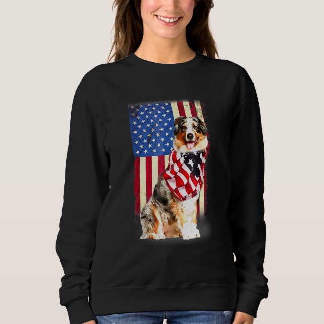 Sweatshirt Drapeau Australien Américain Shepherd'Amérique Éta (Devant)