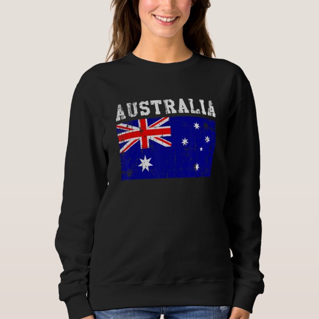 Sweatshirt Drapeau australien de l'Australie Vintage rétro (Devant)