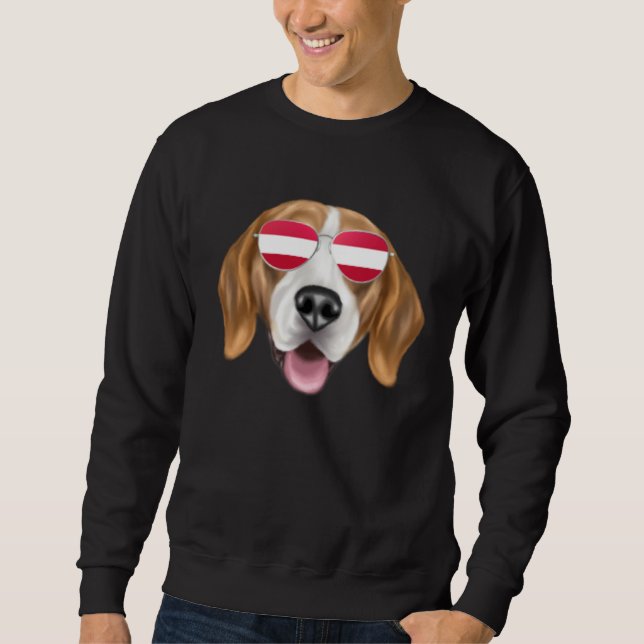 Sweatshirt Drapeau autrichien Chien Harrier Autriche Pochette (Devant)