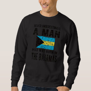 Sweatshirt Drapeau Bahaméen Des Mens Nés Aux Bahamas Racines 