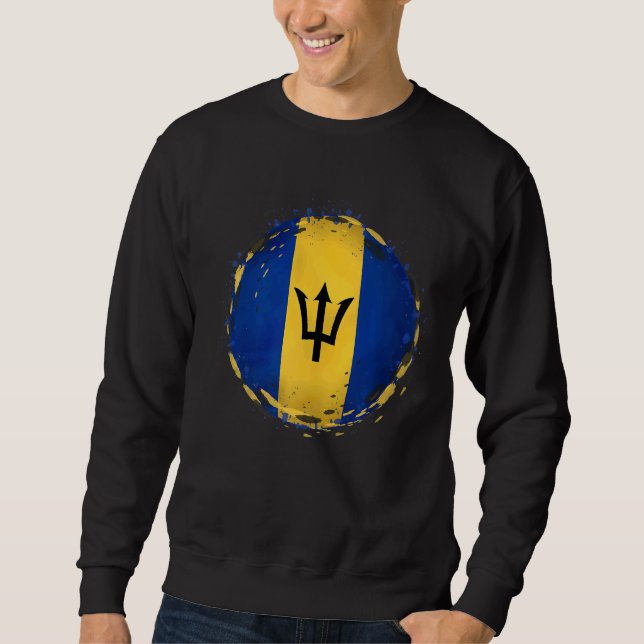 Sweatshirt Drapeau Barbade (Devant)