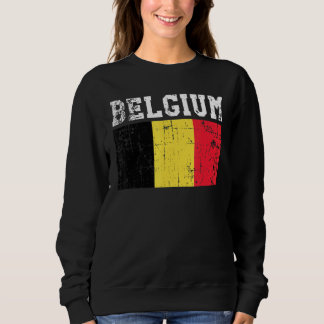 Sweatshirt Drapeau belge Retro Vintage