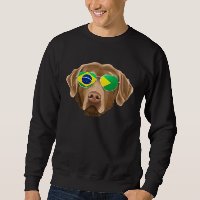 Sweatshirt Drapeau brésilien Retriever de la baie de Chesapea (Devant)