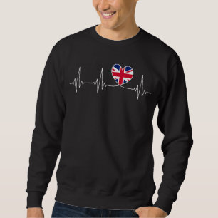 Sweatshirt Drapeau britannique Cœur Royaume-Uni britannique G