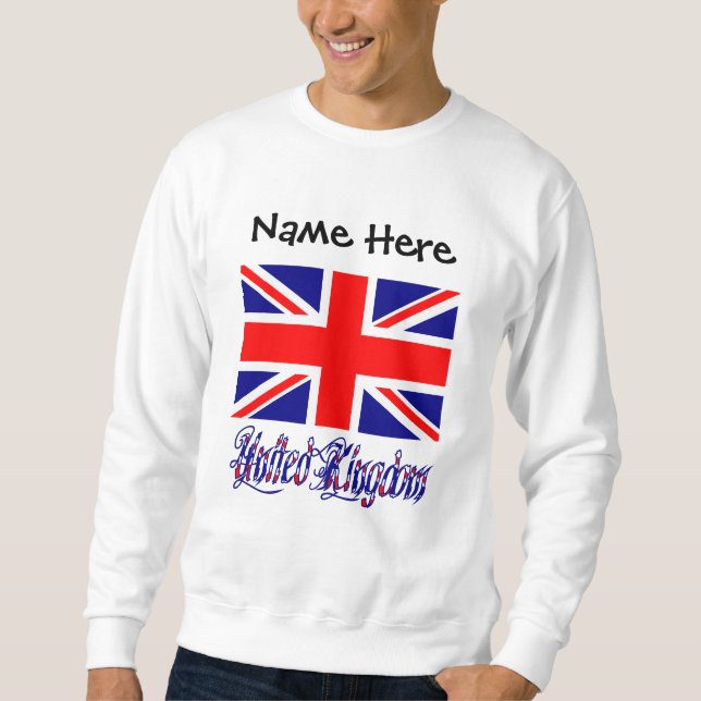 Sweatshirt Drapeau britannique du Royaume-Uni avec personnali (Devant)