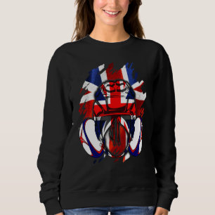 Sweatshirt Drapeau britannique Lions Rugby Rugby Royaume-Uni