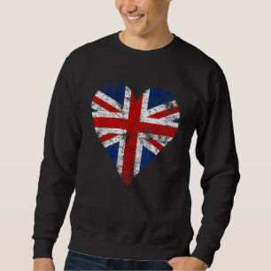 Sweatshirt Drapeau britannique Vintage Royaume-Uni