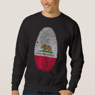 Sweatshirt Drapeau Californie Empreinte Dans Mon Adn Pour Cal