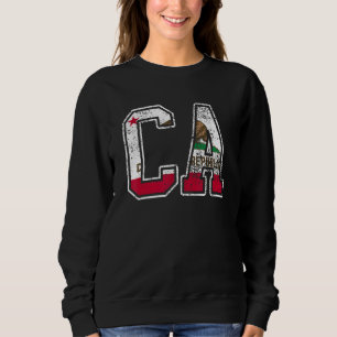 Sweatshirt Drapeau Californie Vintage Ca Pour Hommes Femmes C