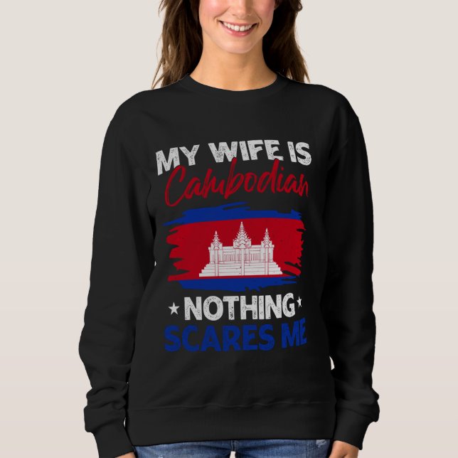 Sweatshirt Drapeau cambodgien 6 (Devant)