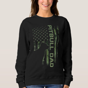 Sweatshirt Drapeau Camo Américain Fière Pitbull Chien Papa Pi