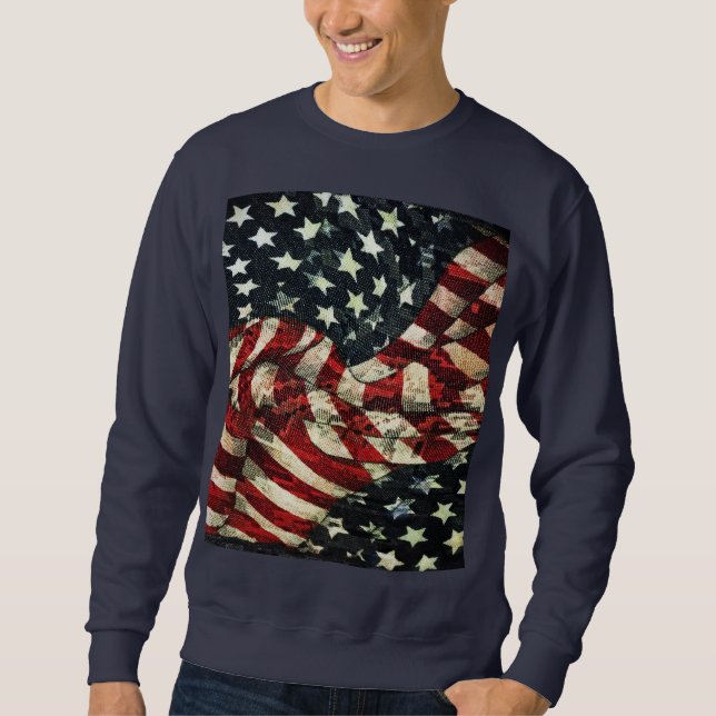 Sweatshirt Drapeau-Camouflage américain par Shirley Taylor (Devant)