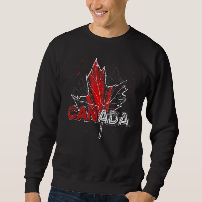 Sweatshirt Drapeau Canada Feuille d'érable Symbole canadien P (Devant)