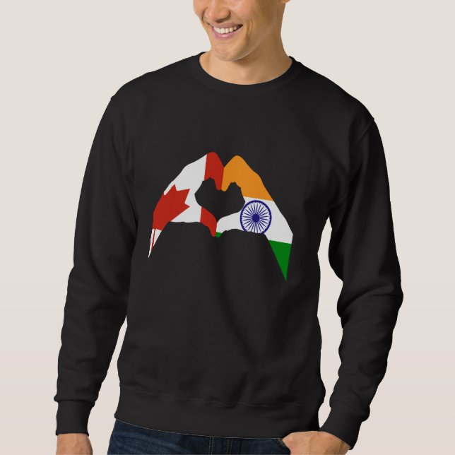 Sweatshirt Drapeau Canada Inde (Devant)