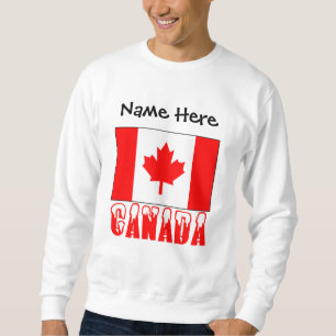 Sweatshirt Drapeau canadien avec votre nom