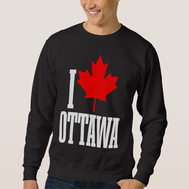 Sweatshirt Drapeau canadien Feuille d'érable du Canada Ottawa (Devant)