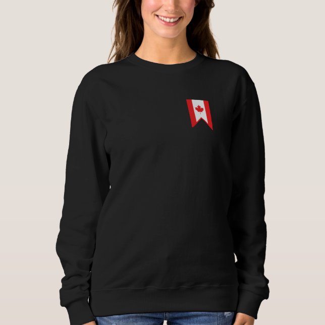 Sweatshirt Drapeau canadien Feuille d'érable Fière de l'amour (Devant)