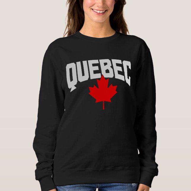 Sweatshirt Drapeau canadien feuille d'érable Québec fierté (Devant)