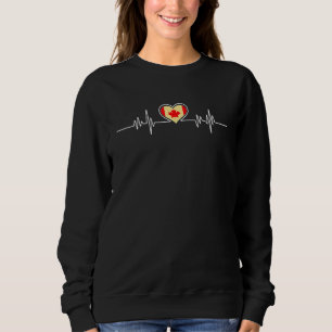 Sweatshirt Drapeau canadien Heartbeat