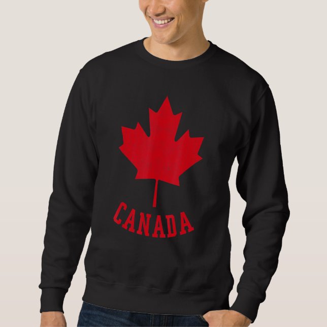 Sweatshirt Drapeau canadien Indépendance Feuille d'érable Hom (Devant)