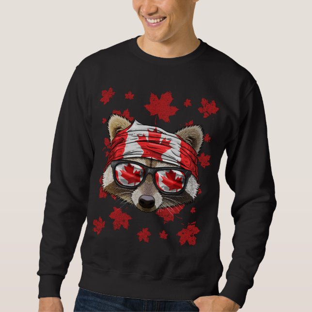 Sweatshirt Drapeau canadien Patriotique Canada Feuille d'érab (Devant)