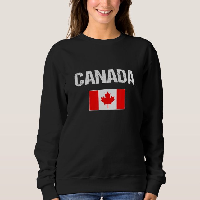 Sweatshirt Drapeau Canadien Pour Hommes Femmes (Devant)
