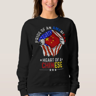 Sweatshirt Drapeau chinois-américain de Chine étrangère