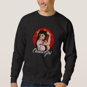 Sweatshirt Drapeau chinois Chine fille chinoise