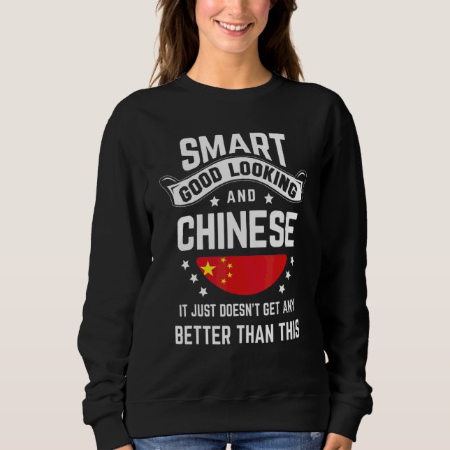 Sweatshirt Drapeau Chinois Fierté Autochtone  Chine Racines C (Devant)