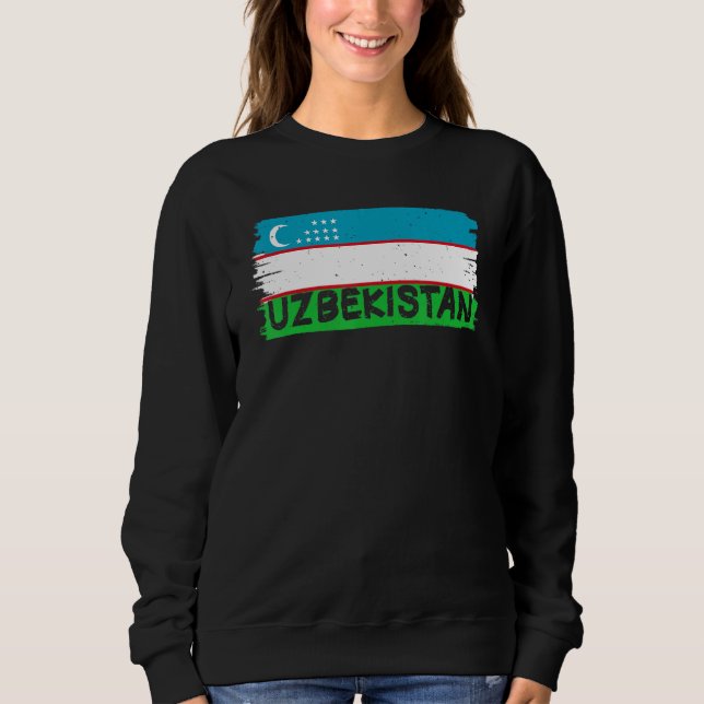 Sweatshirt Drapeau cool Ouzbékistan (Devant)