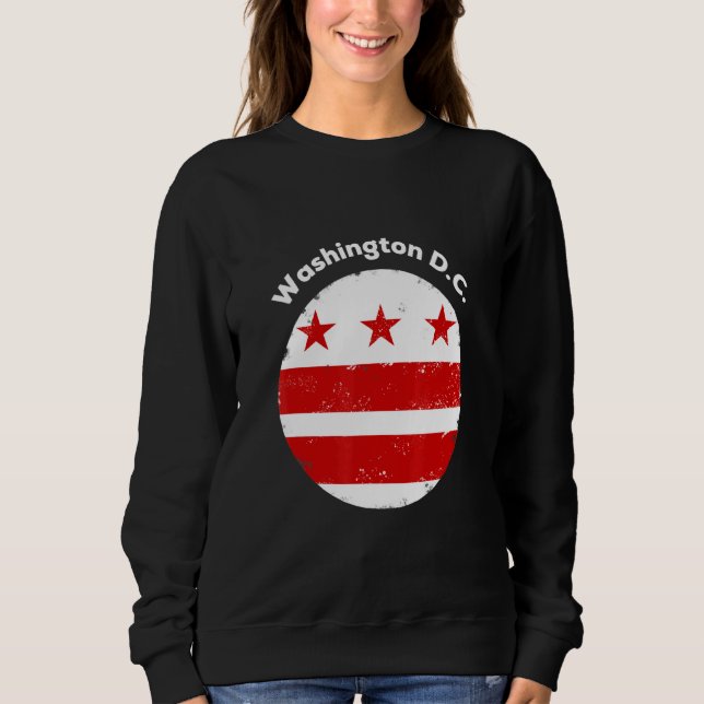 Sweatshirt Drapeau cool Washington Dc Design Pour Tous Les Âg (Devant)